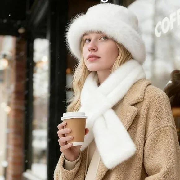 Warm Fur Bucket Hat - Picture 1 of 5